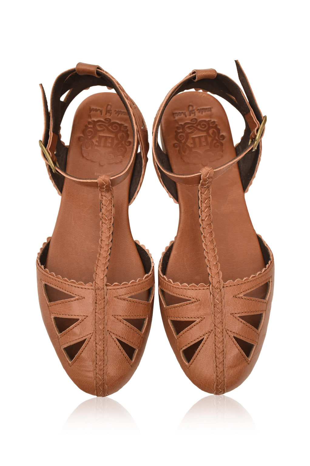 Bounty T-Strap Leather Sandals