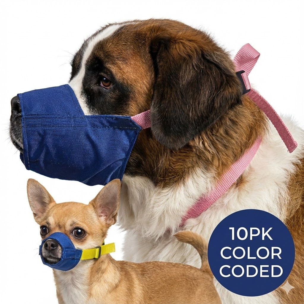 Color-Coded Strap Quick Muzzle for Dogs Sets