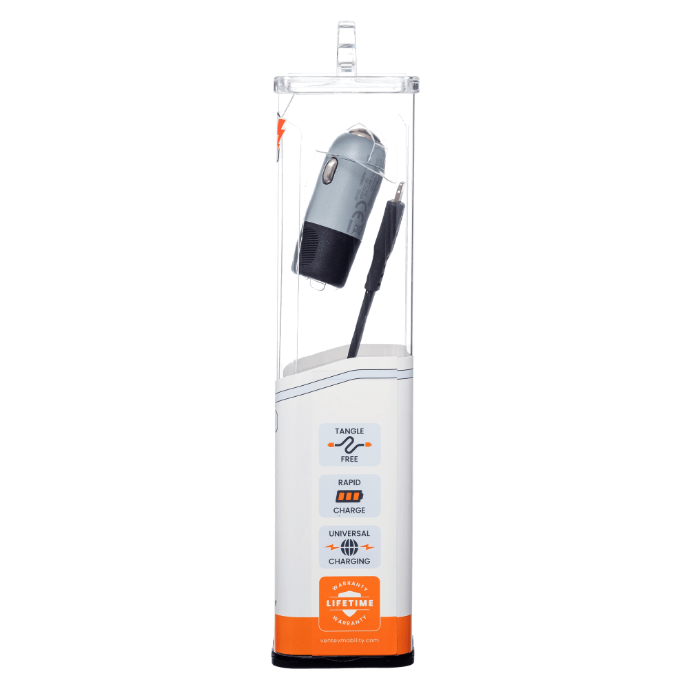 Ventev 20W ULTRAFAST USB-C Universal Car Charger and USB-C to Apple Lightning Cable by Ventev
