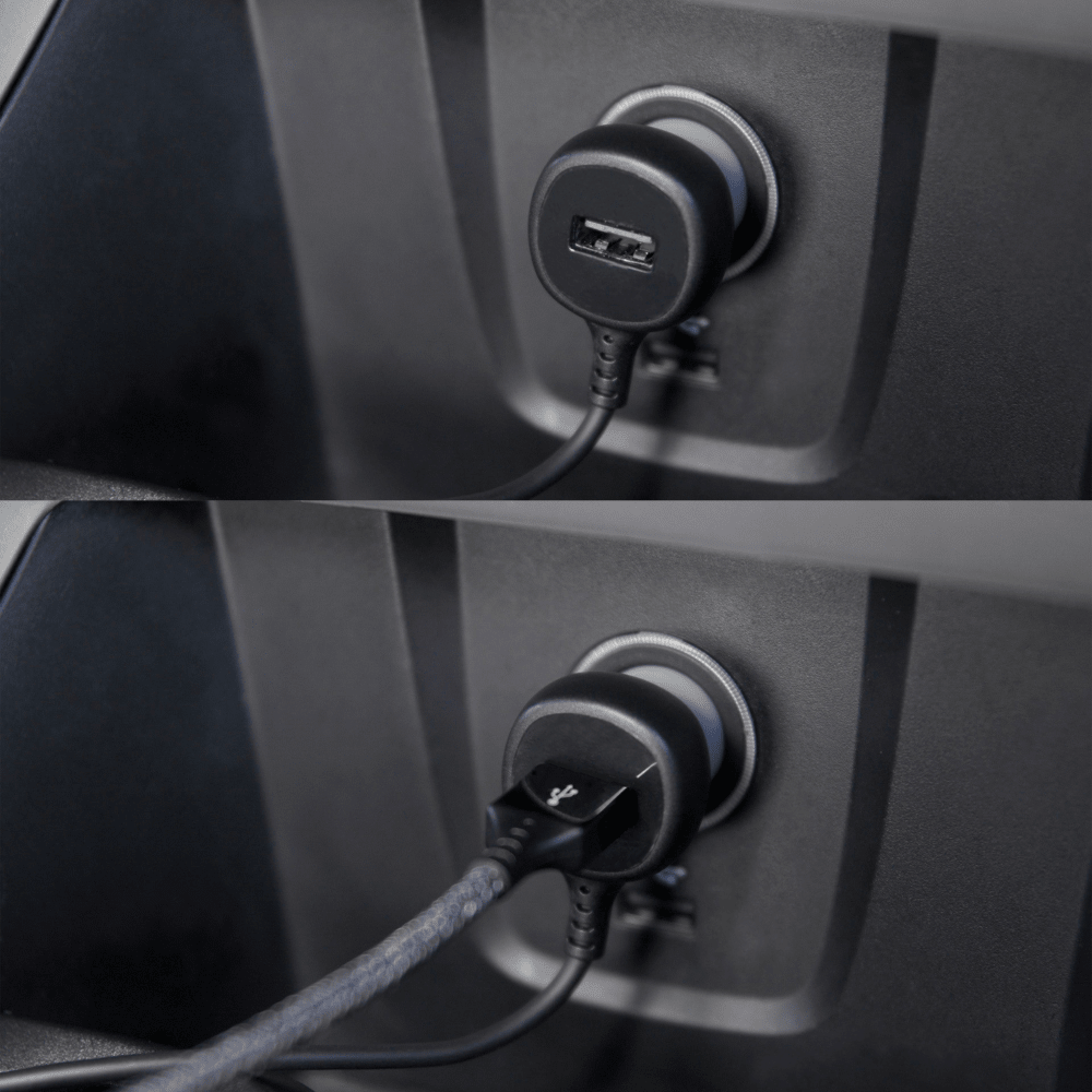 Ventev 27W ULTRAFAST Dual Car Charger with USB-C Travel Cable by Ventev