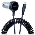 Ventev 27W ULTRAFAST Dual Car Charger with Apple Lightning Connected Travel Cable by Ventev