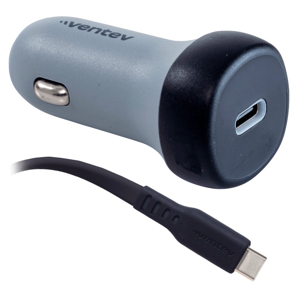 Ventev 30W ULTRAFAST USB-C Universal Car Charger and USB-C to USB-C Cable by Ventev