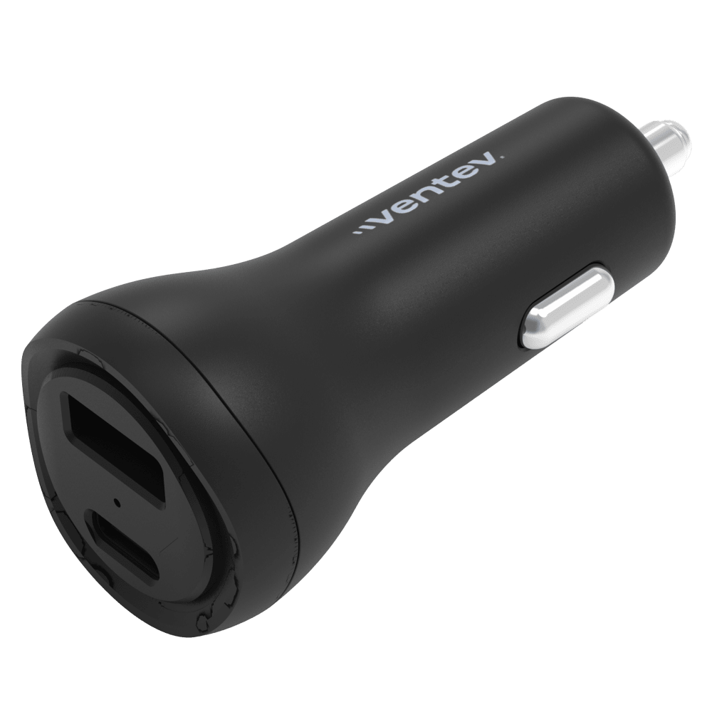 Ventev 32W ULTRAFAST USB-C and USB-A Universal Dual Car Charger