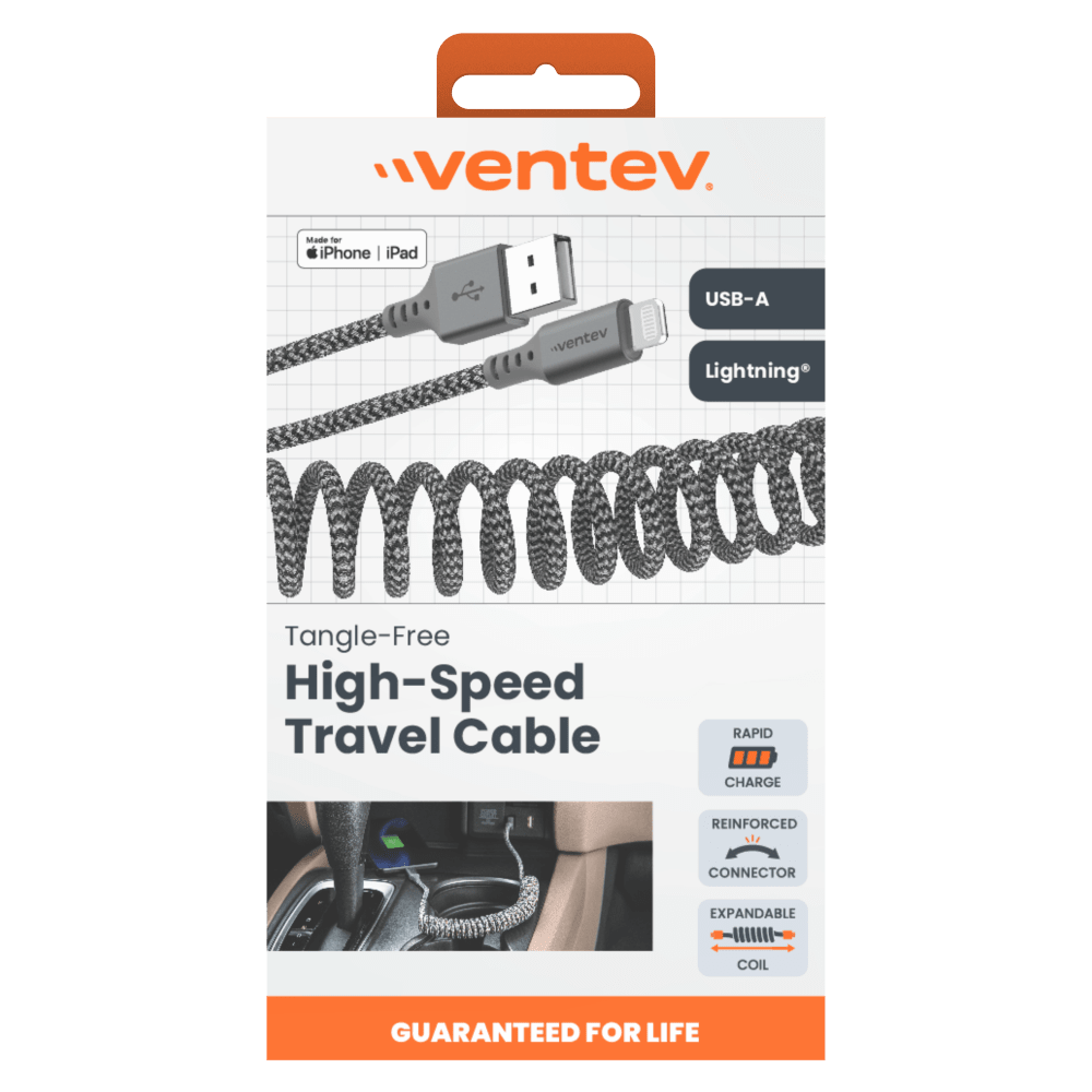 Ventev Helix USB-A to Apple Lightning High Speed Travel 3 Foot Cable by Ventev