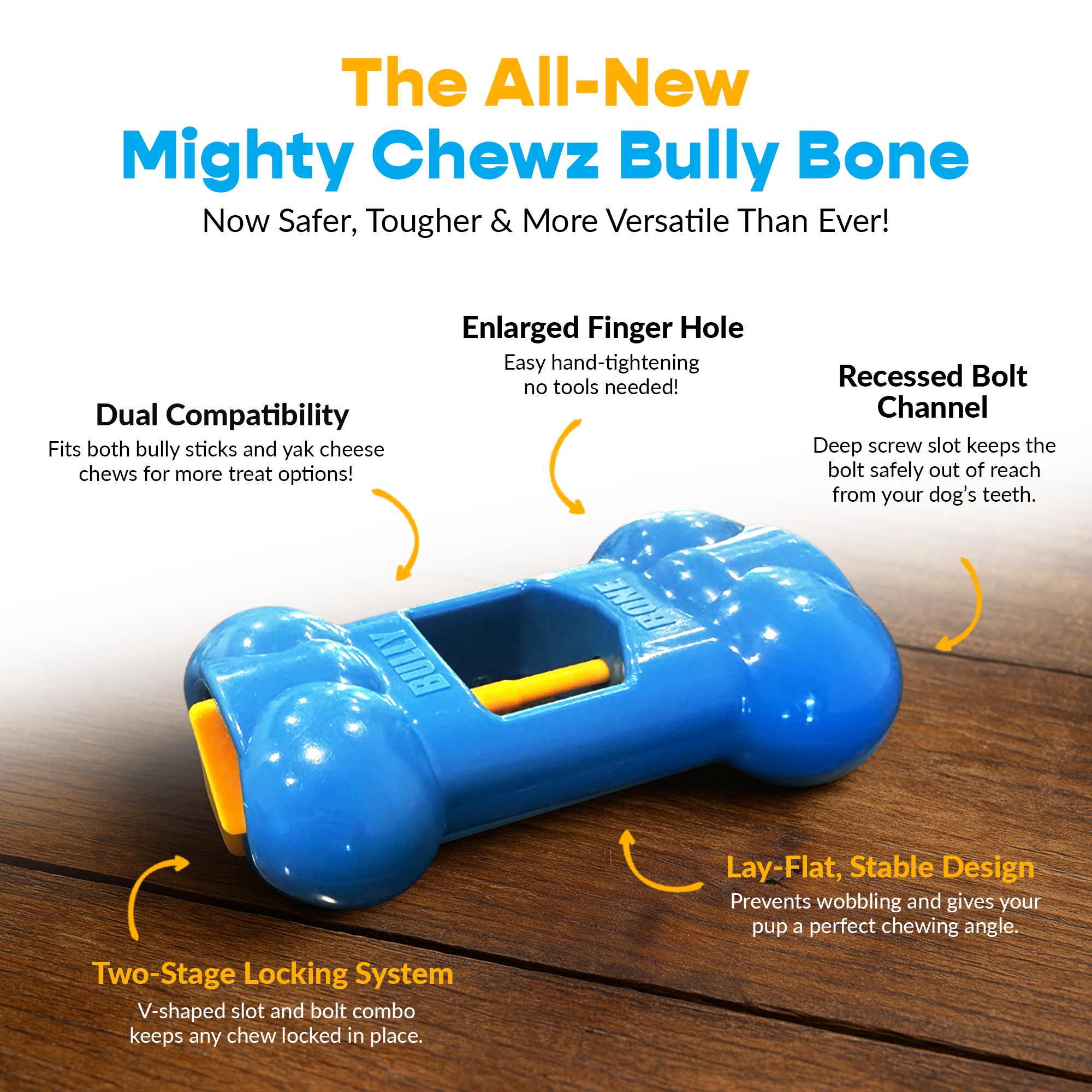Medium Yak Cheese, Bully Stick and Bully Bone Pro Combo Pack by Mighty Chewz