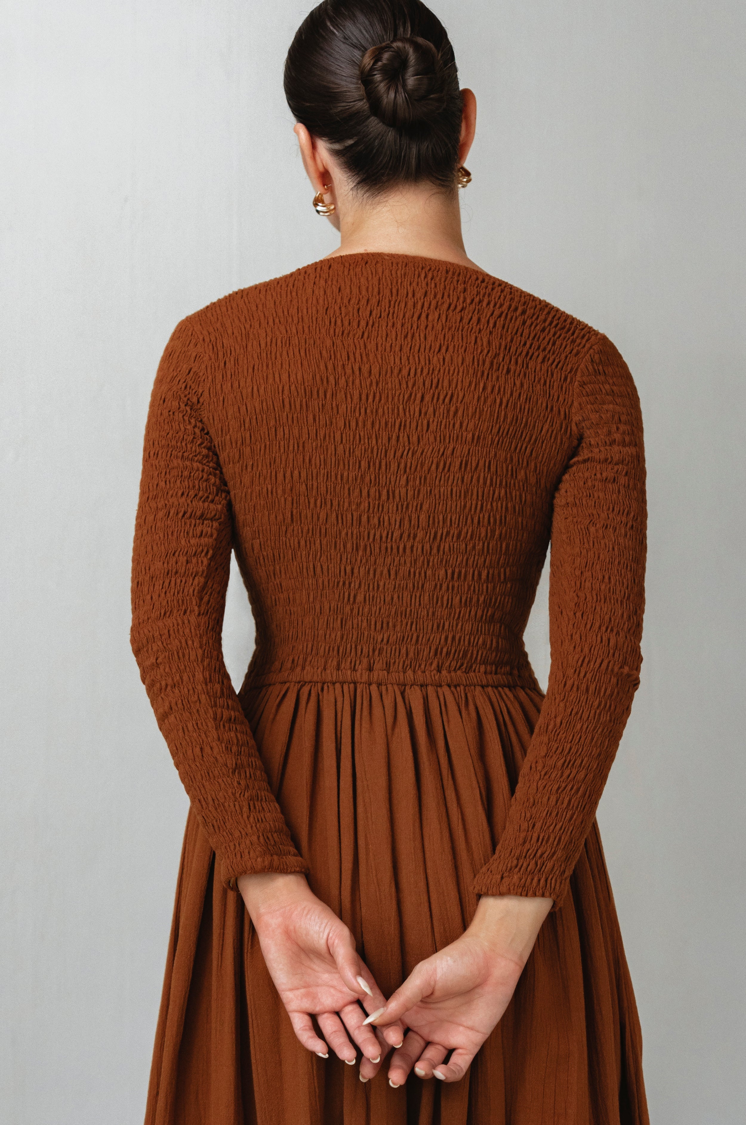 Chantilly Long Sleeve Smocked Dress