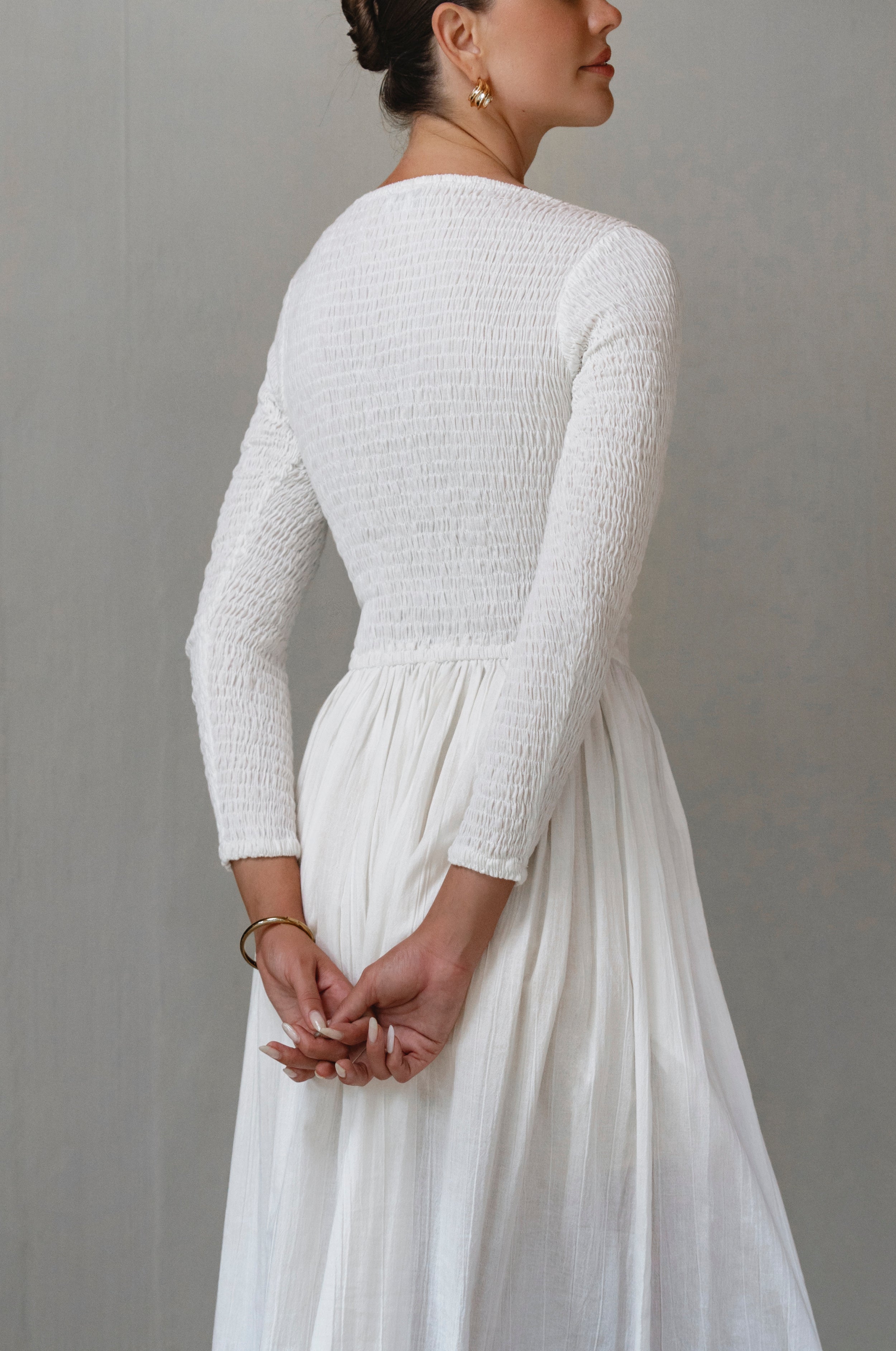 Chantilly Long Sleeve Smocked Dress