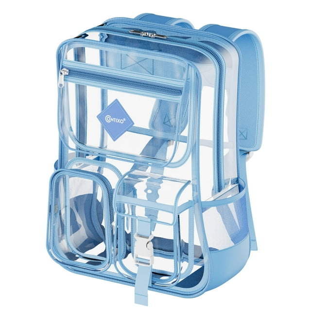 Contixo Heavy Duty Clear Backpack - PVC Transparent, Stadium Ap by Contixo
