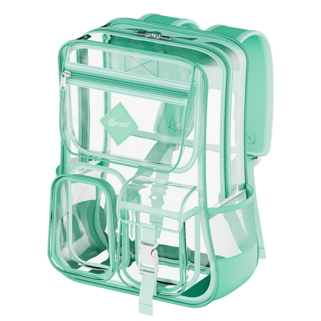 Contixo Heavy Duty Clear Backpack - PVC Transparent, Stadium Ap by Contixo