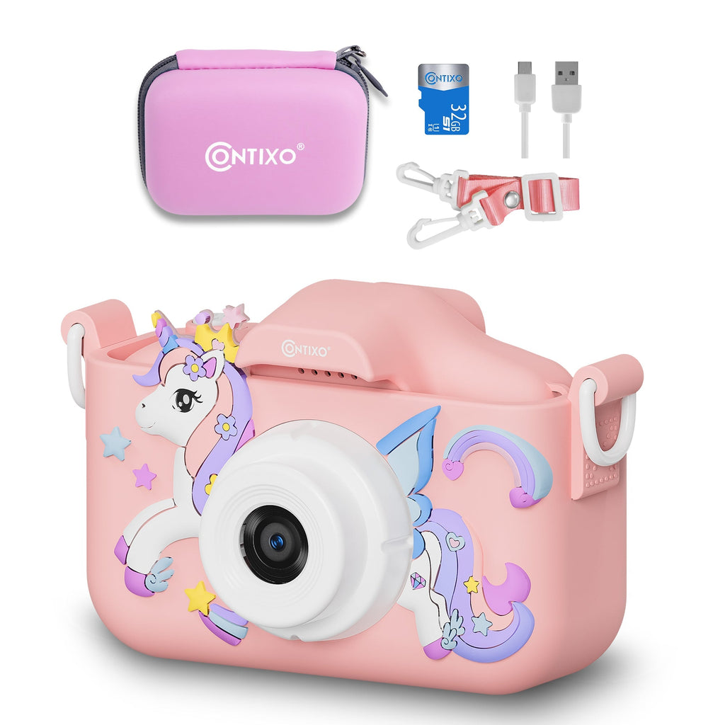 Contixo Kids Digital Camera - 1080p HD, Dual Lens, Selfies, Games, 32GB S by Contixo