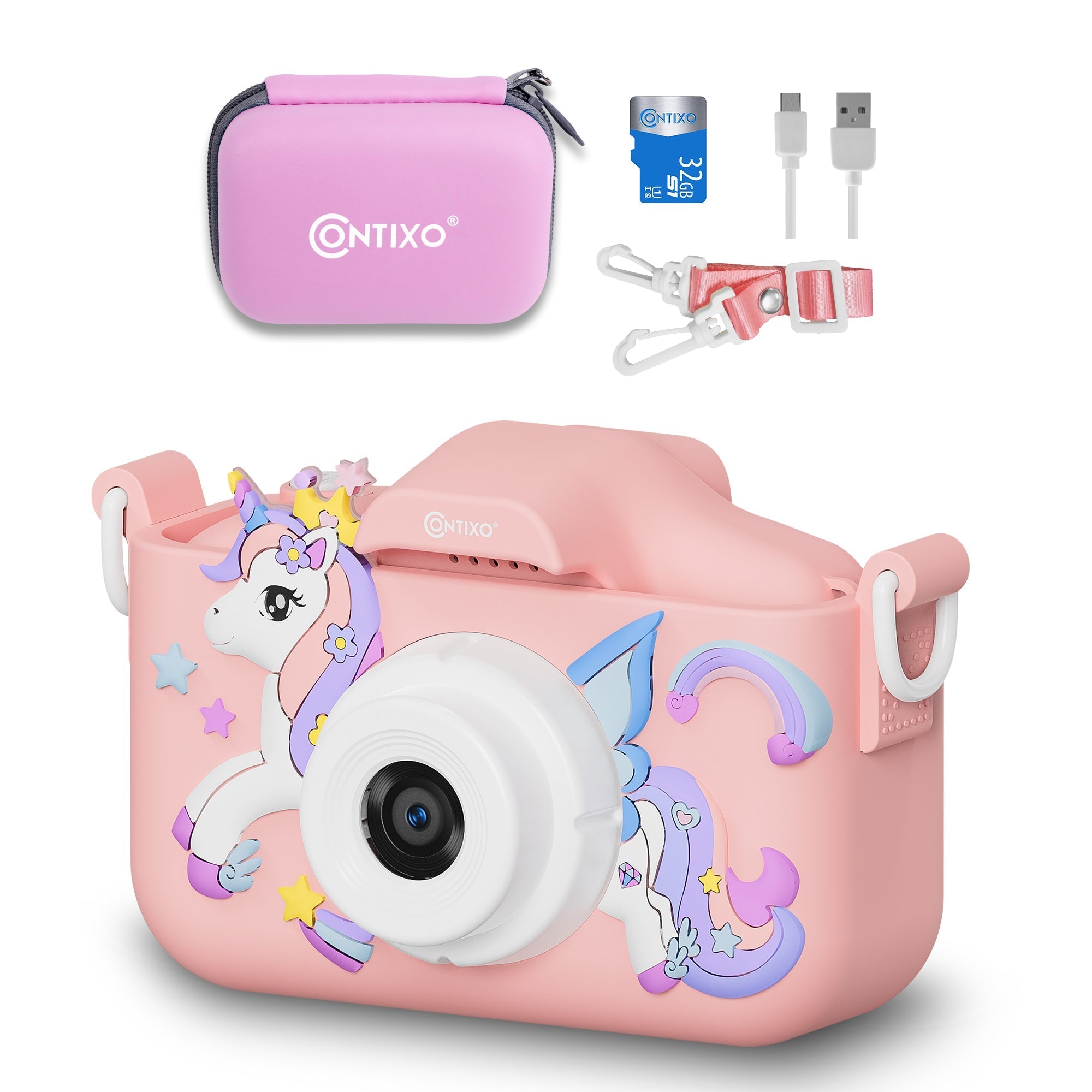 Contixo Kids Digital Camera - 1080p HD, Dual Lens, Selfies, Games, 32GB S by Contixo