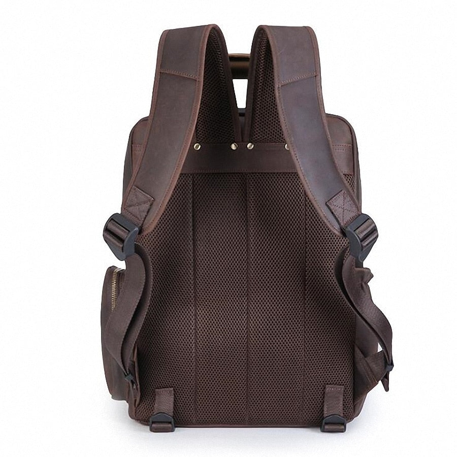 The Gaetano | Large Leather Backpack Camera Bag With Tripod Holder