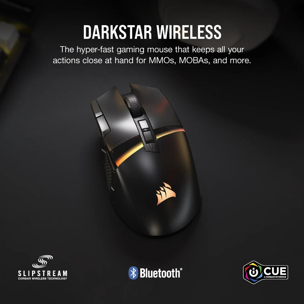 CORSAIR DARKSTAR WIRELESS RGB MMO Gaming MouseC