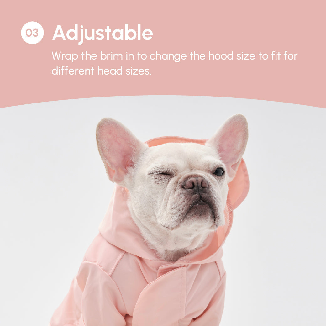 Tribeca Adjustable Velcro Raincoat - Light Pink