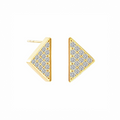 ER113GL B.Tiff Large Gold Pavé Supera Earrings by B.Tiff New York
