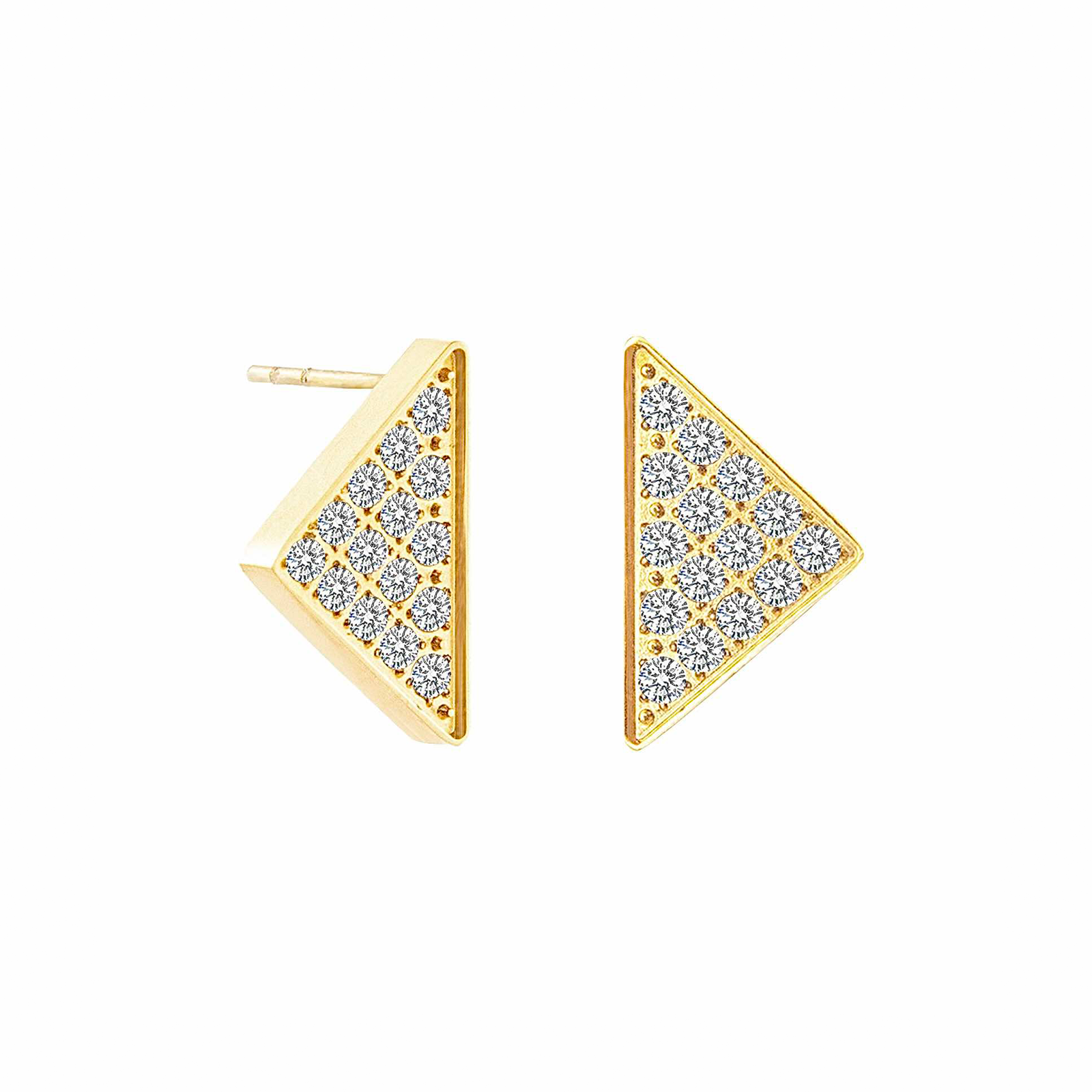 ER113GL B.Tiff Large Gold Pavé Supera Earrings by B.Tiff New York