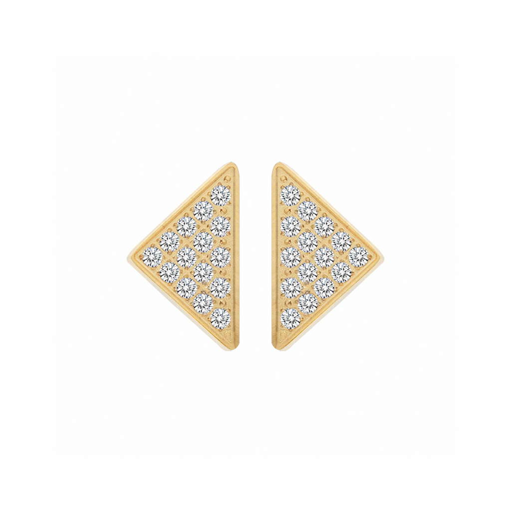 ER113GL B.Tiff Large Gold Pavé Supera Earrings by B.Tiff New York