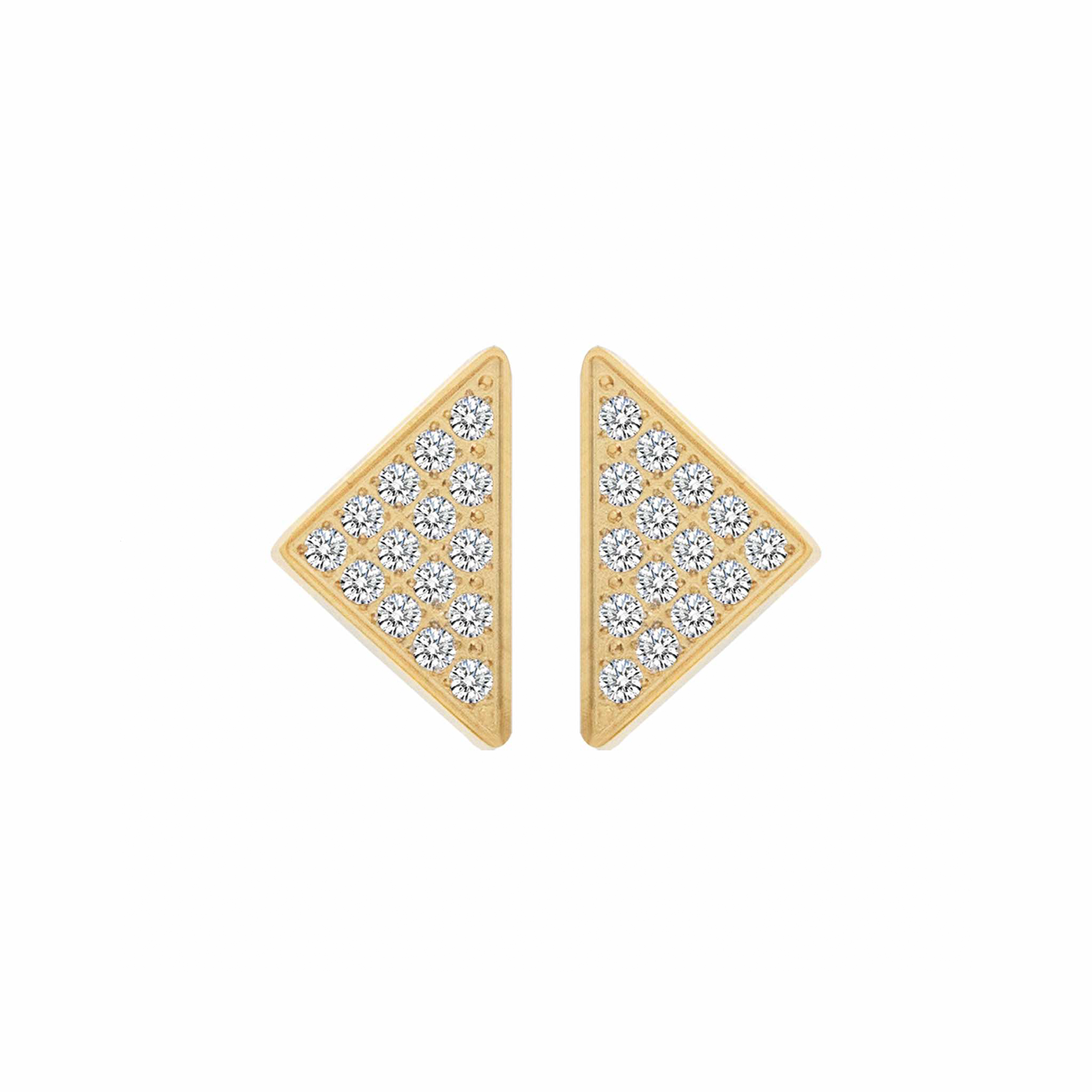 ER113GL B.Tiff Large Gold Pavé Supera Earrings by B.Tiff New York