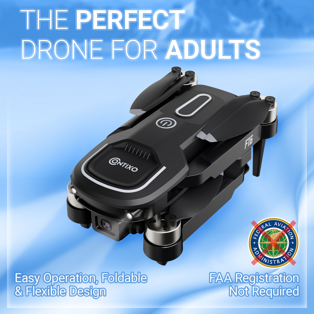 Contixo F16 Stunt Drone - 1080P HD Camera, Foldable Design, Wi-Fi FPV, 16-Min Flight - 2024 by Contixo