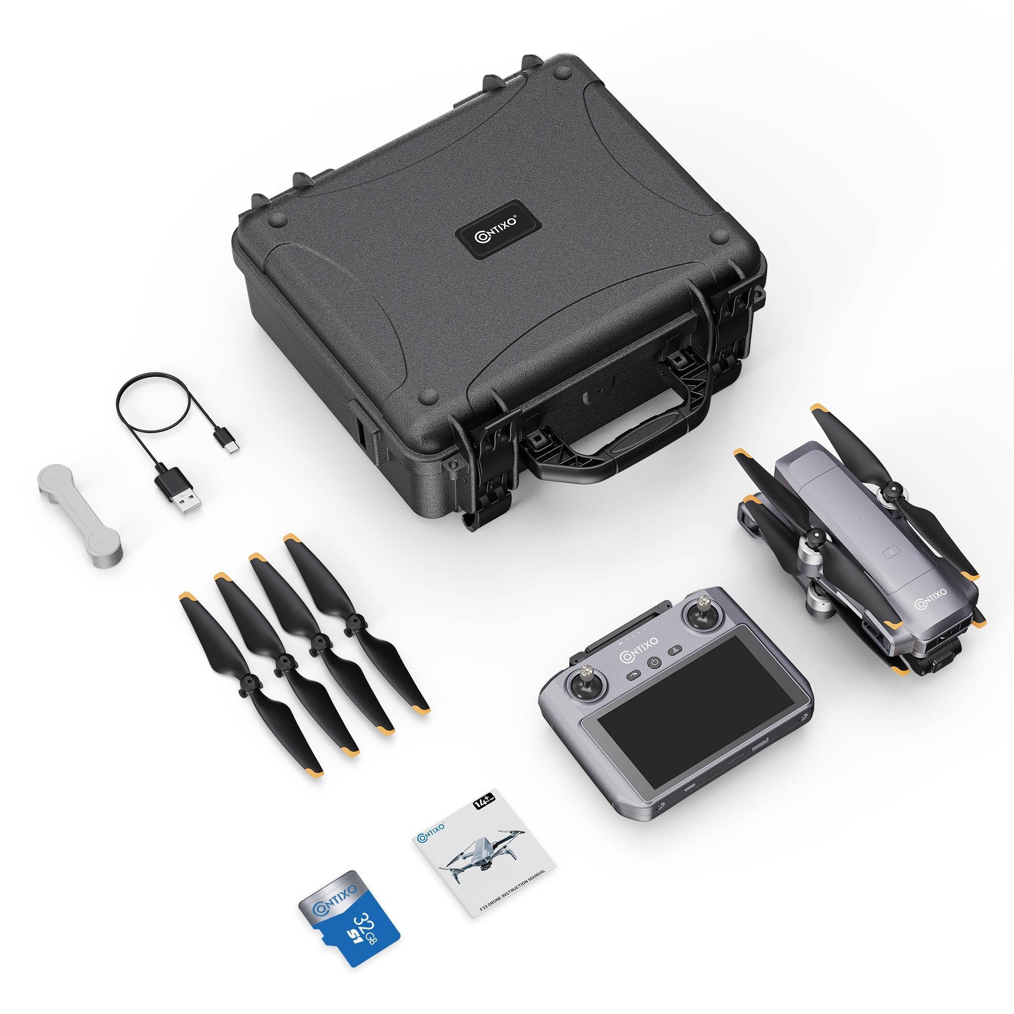 Contixo F33 Vortex - Professional 4K UHD GPS Drone - 42 Min Flight, Brushless Motors, Advanced Smart Modes by Contixo