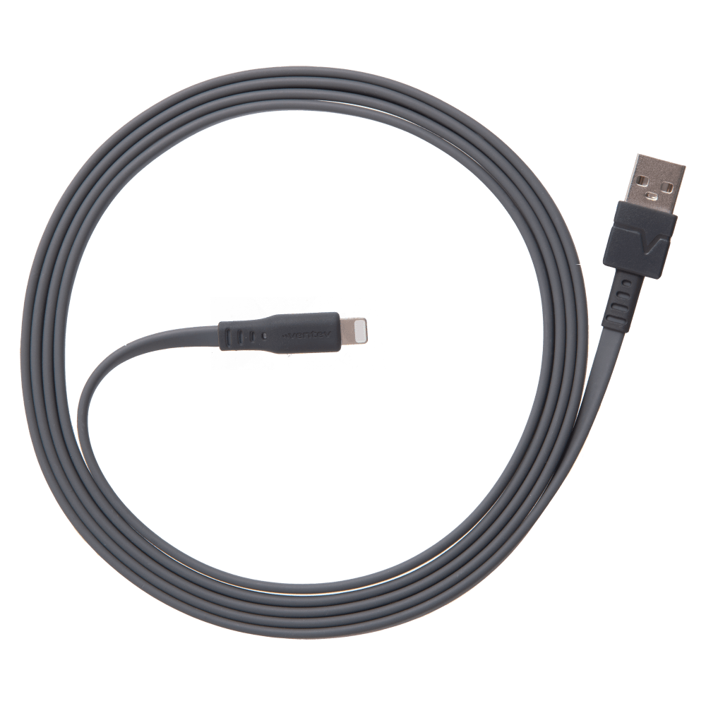 Ventev Flat USB-A to Apple Lightning High Speed Tangle-Free 3 Foot Cable by Ventev
