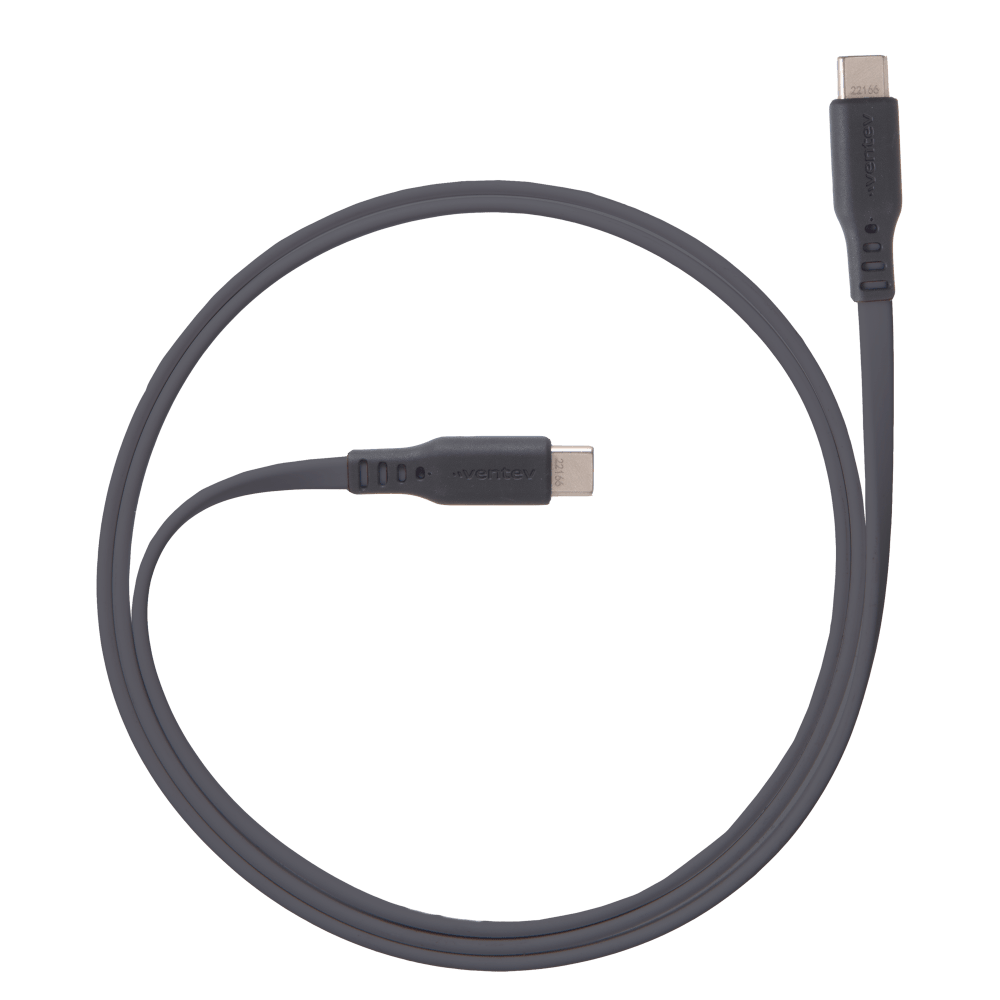 Ventev Flat USB-C to USB-C High Speed Tangle-Free 3 Foot Cable by Ventev