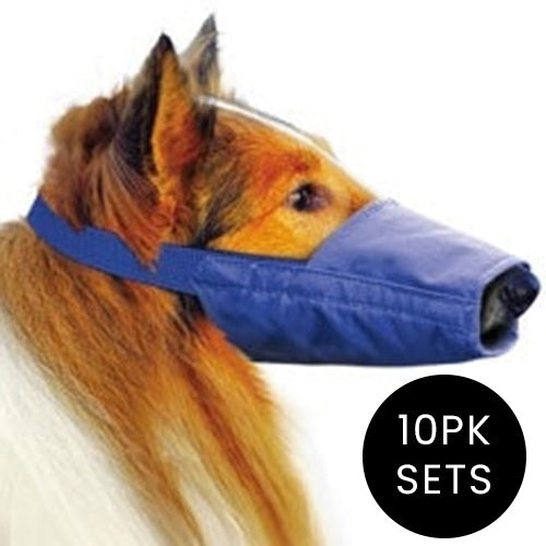 10 Pack Quick Muzzle for Long Snout Dogs Small-Large