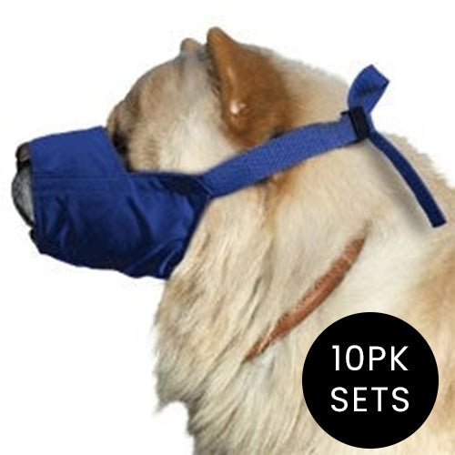 10 Pack Quick Muzzle for Short Snout Dogs Chow Muzzle Small-Large