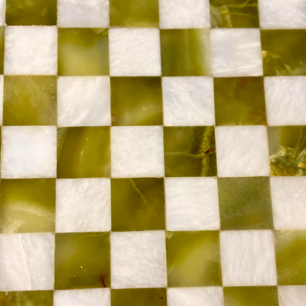Green Onyx Checker Set