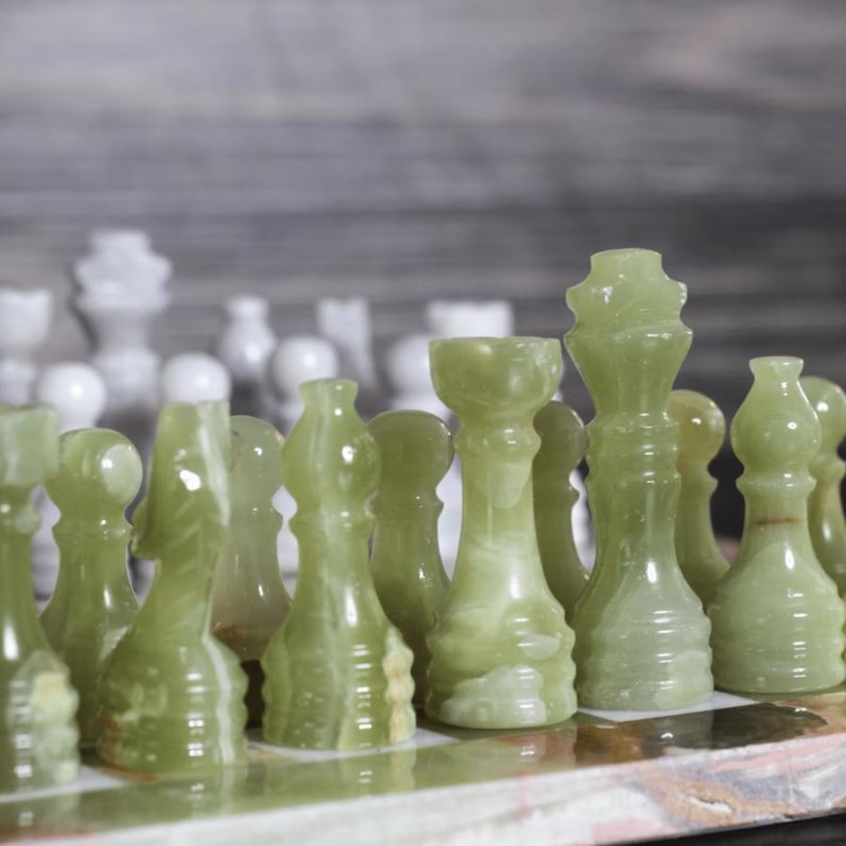 Green Onyx Marble Chess Set