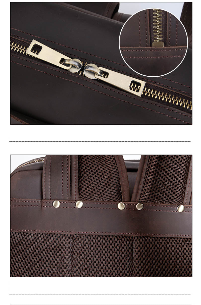 The Gaetano | Large Leather Backpack Camera Bag With Tripod Holder