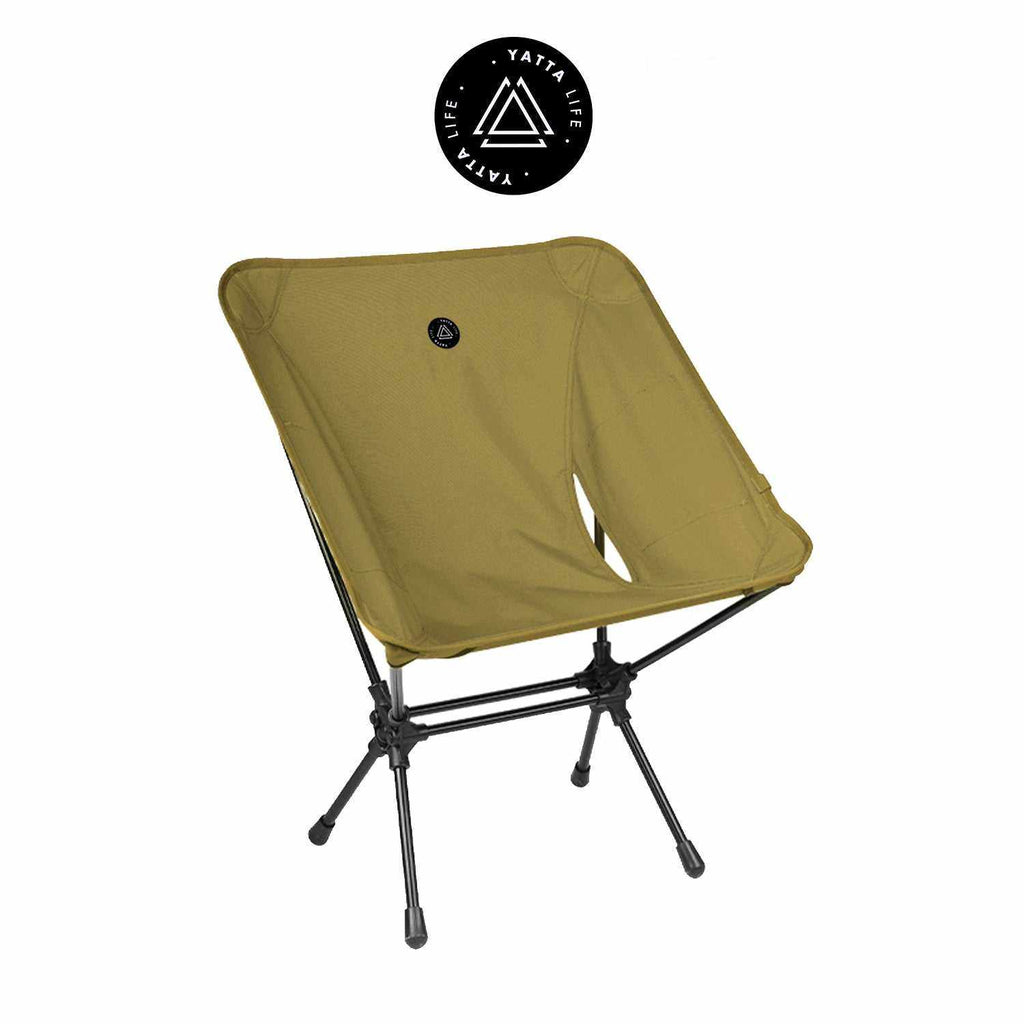 Low Back Ultralight Folding Camping Chairs With Storage Pouch - Army Green