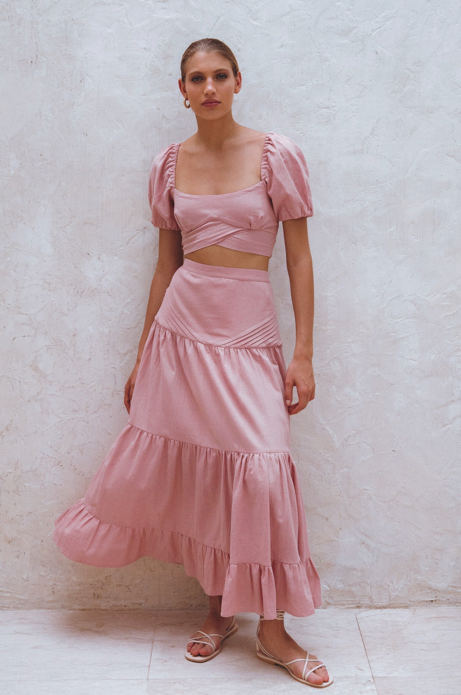Kiana Linen Crop Top