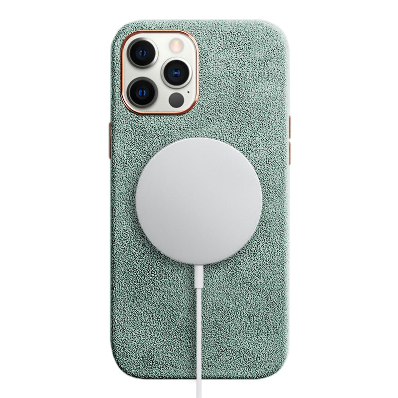 Alcantara iPhone Case Mobile Phone Cases Saguaro Mint Alcantara iPhone 12 Pro Max 