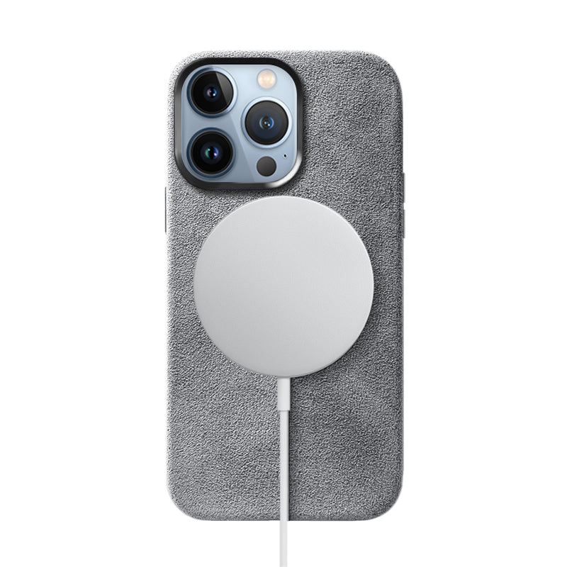 Alcantara iPhone Case Mobile Phone Cases Saguaro Grey Alcantara iPhone 13 Pro 