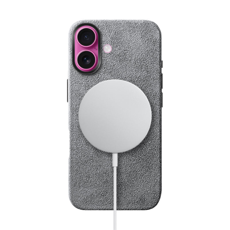 Alcantara iPhone Case Mobile Phone Cases Saguaro Grey Alcantara iPhone 16 