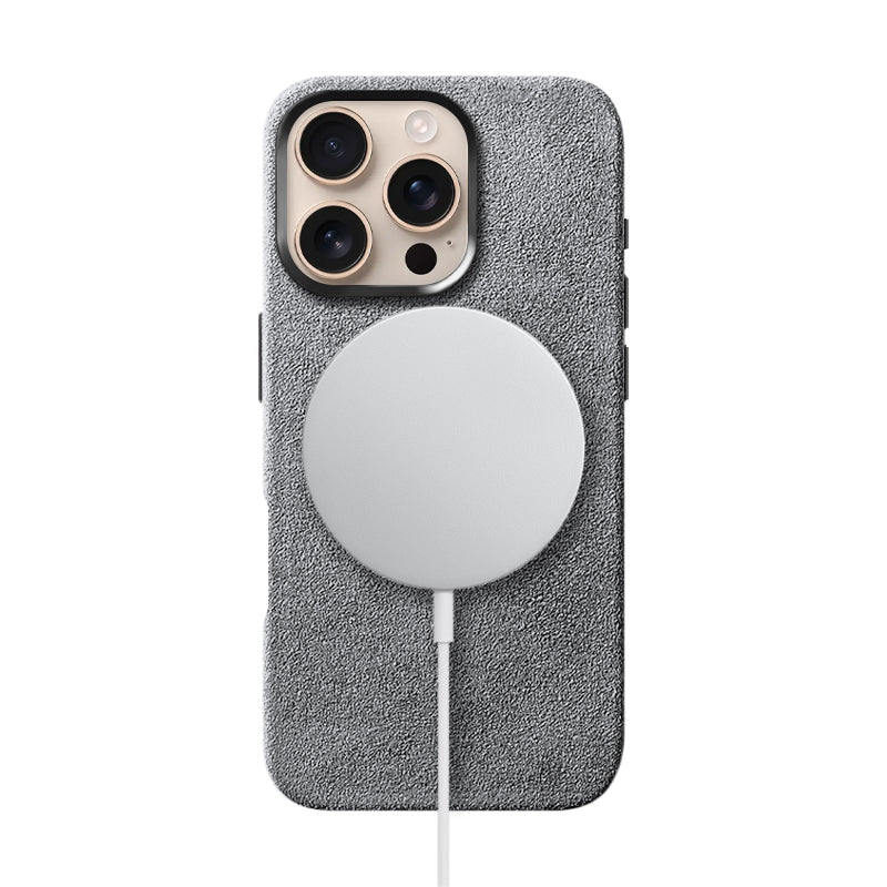 Alcantara iPhone Case Mobile Phone Cases Saguaro Grey Alcantara iPhone 16 Pro 