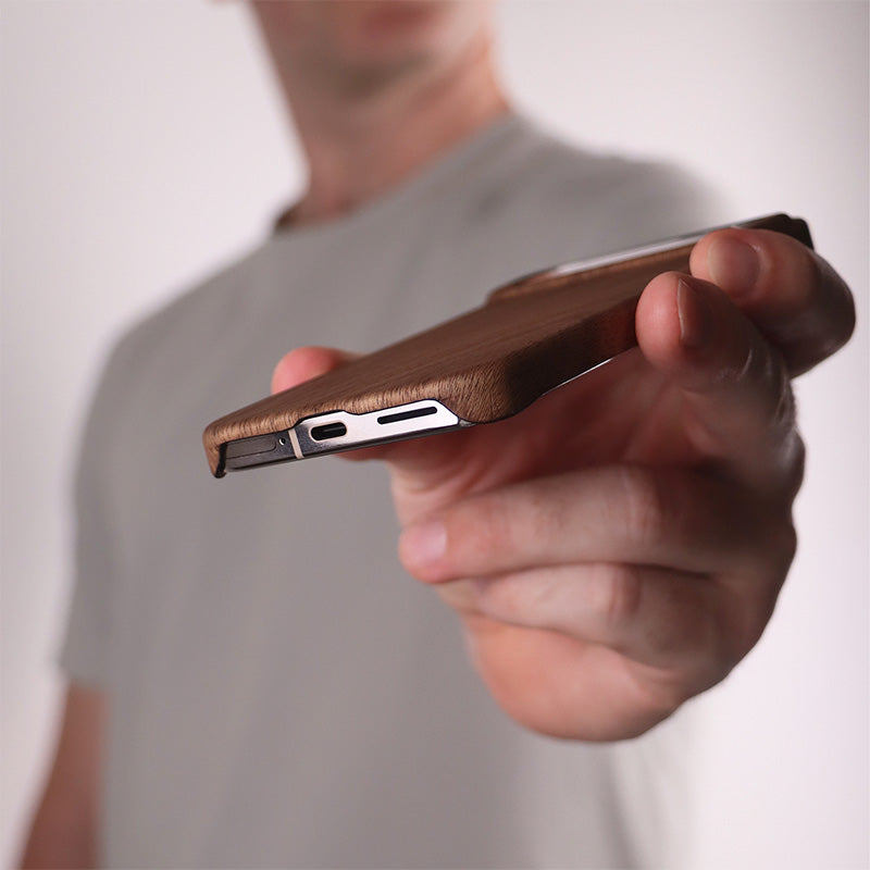 Slim Wood Pixel Case by Komodoty