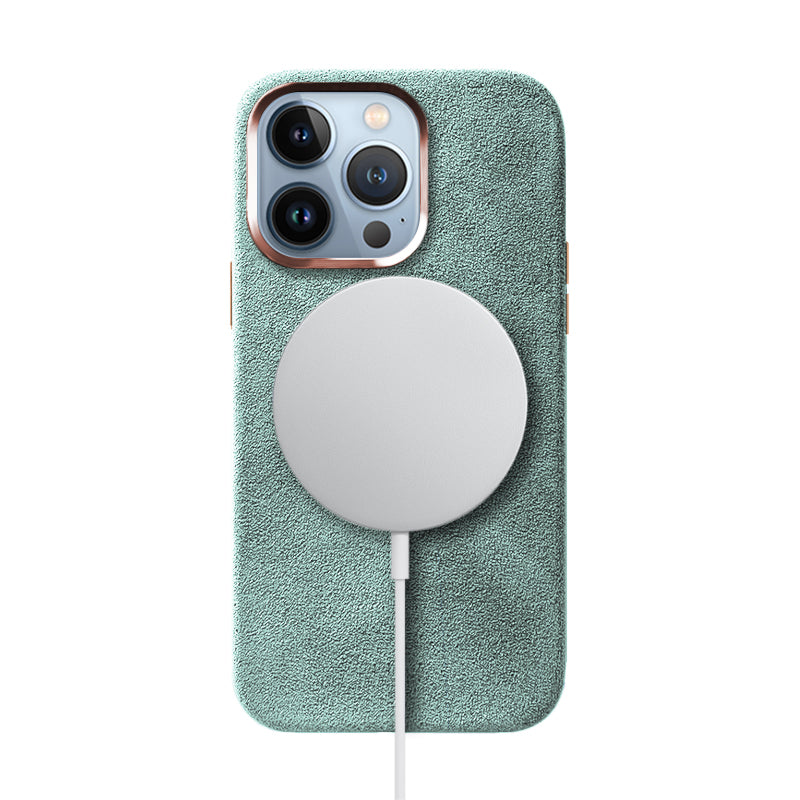 Alcantara iPhone Case Mobile Phone Cases Saguaro Mint Alcantara iPhone 13 Pro 