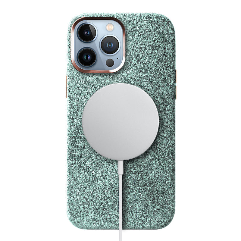 Alcantara iPhone Case Mobile Phone Cases Saguaro Mint Alcantara iPhone 13 Pro Max 