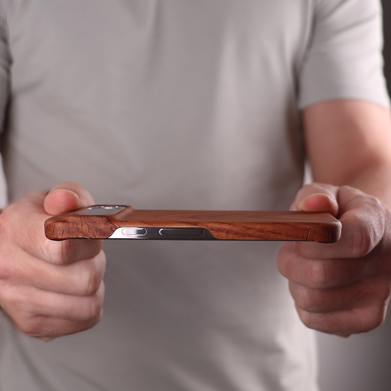 Slim Wood Pixel Case by Komodoty