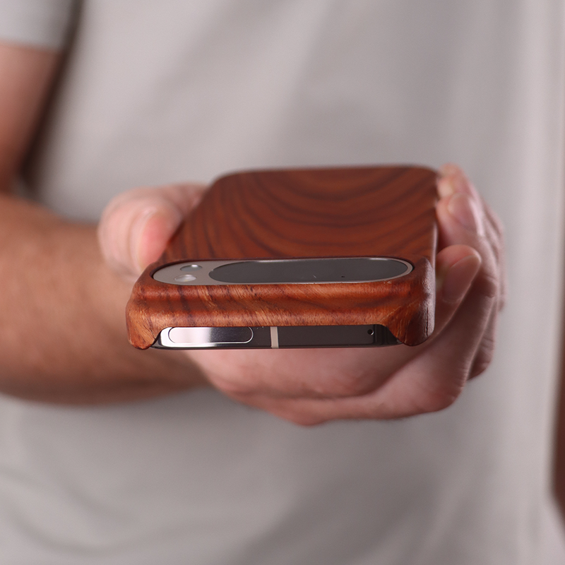 Slim Wood Pixel Case by Komodoty