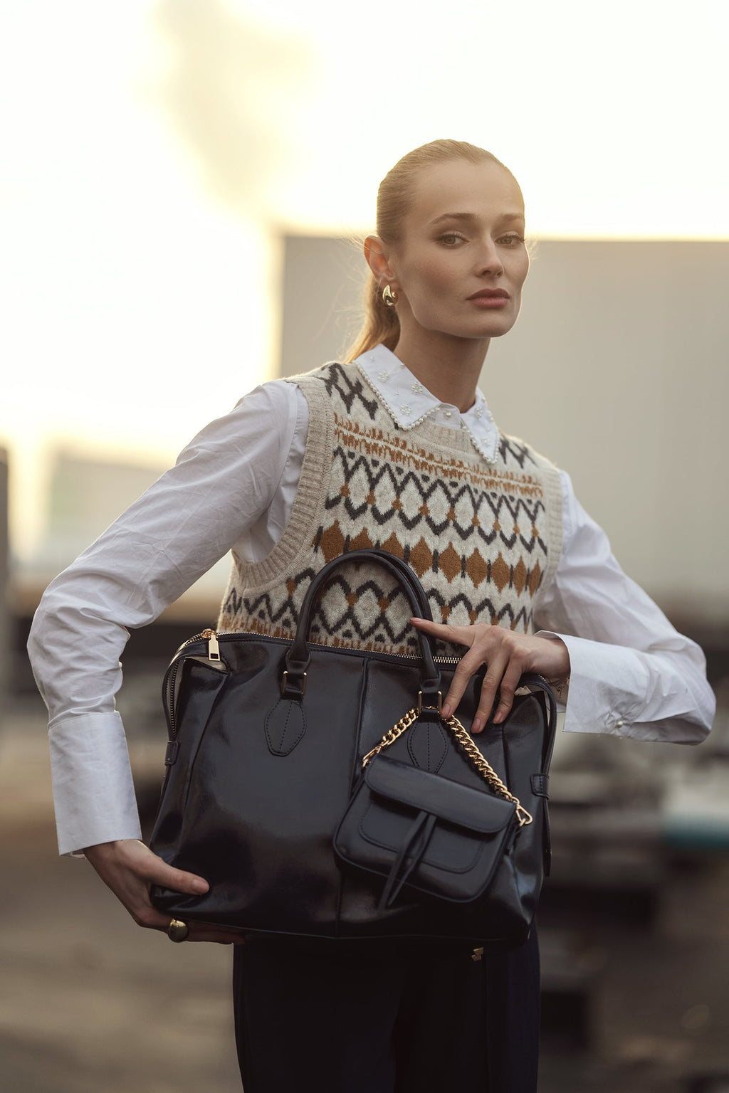 Yareli Tote Bag  With Mini Bag- 2-Piece Set