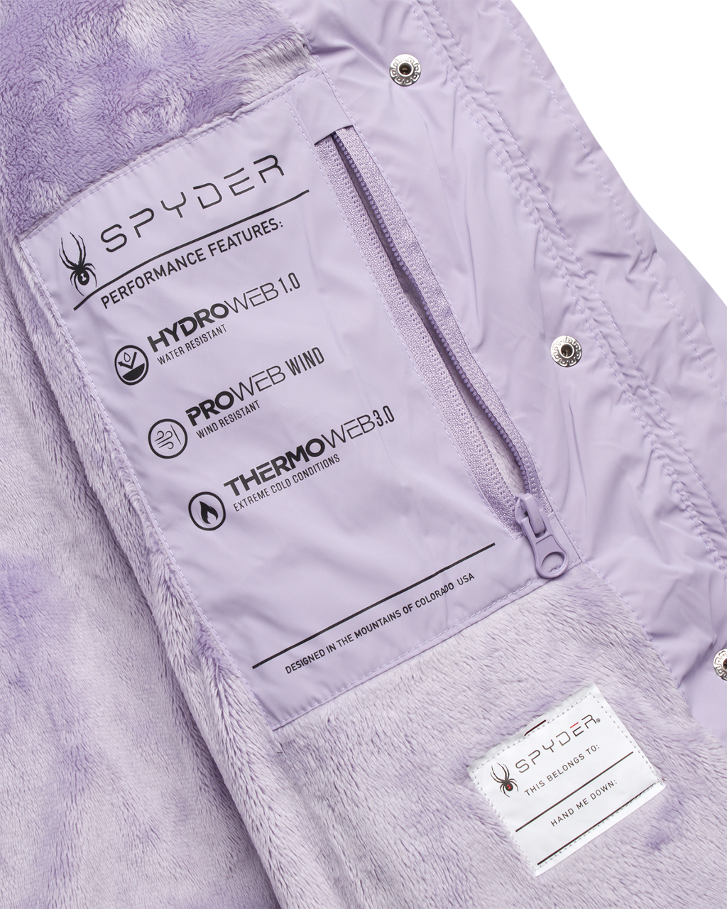 Girls Puffer Jacket - Lavender by Spyder