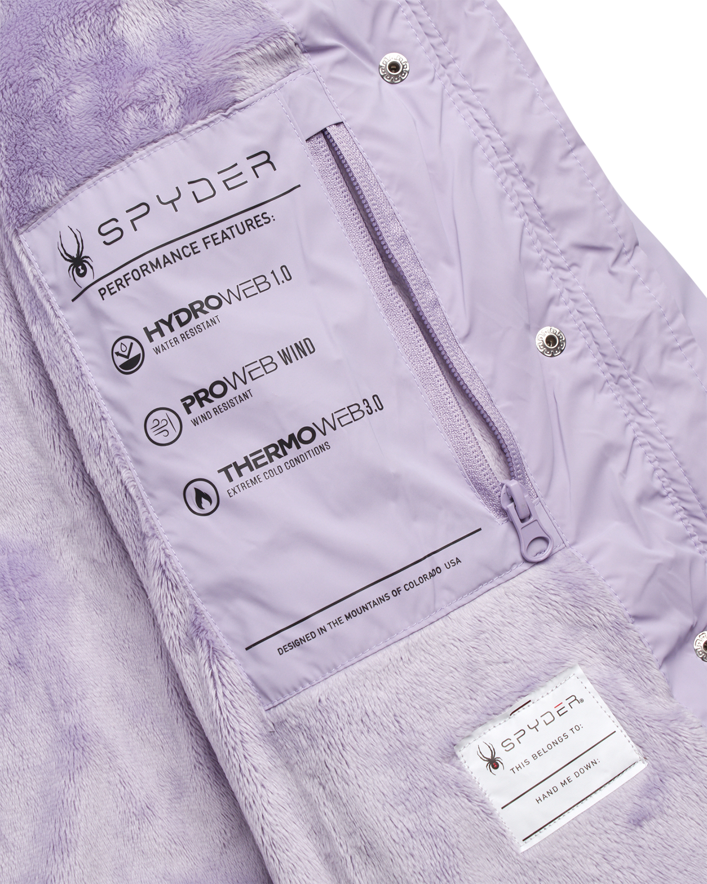 Girls Puffer Jacket - Lavender by Spyder