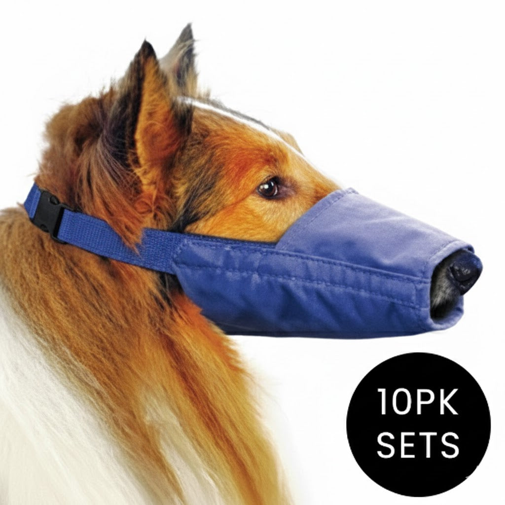 10 Pack Quick Muzzle for Long Snout Dogs Small-Large