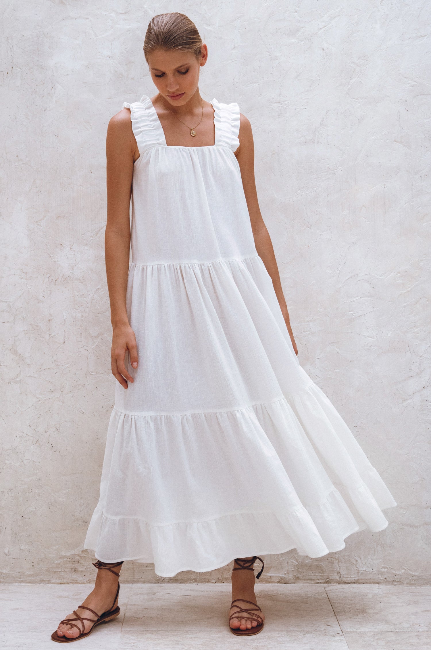 La Palma Linen Maxi Dress