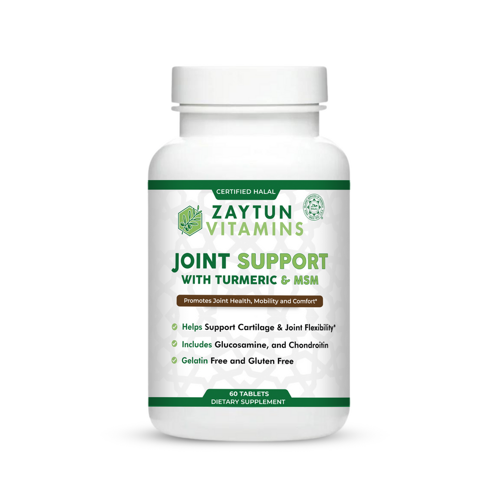 Halal Joint Support With Glucosamine + Turmeric + MSM Tablets
