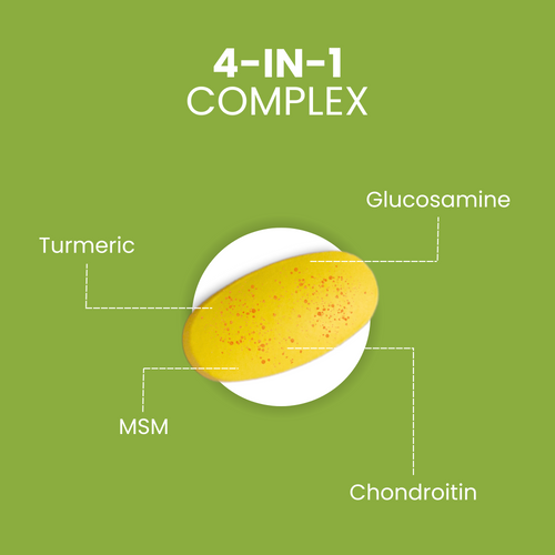 Halal Joint Support With Glucosamine + Turmeric + MSM Tablets (3-Pack)