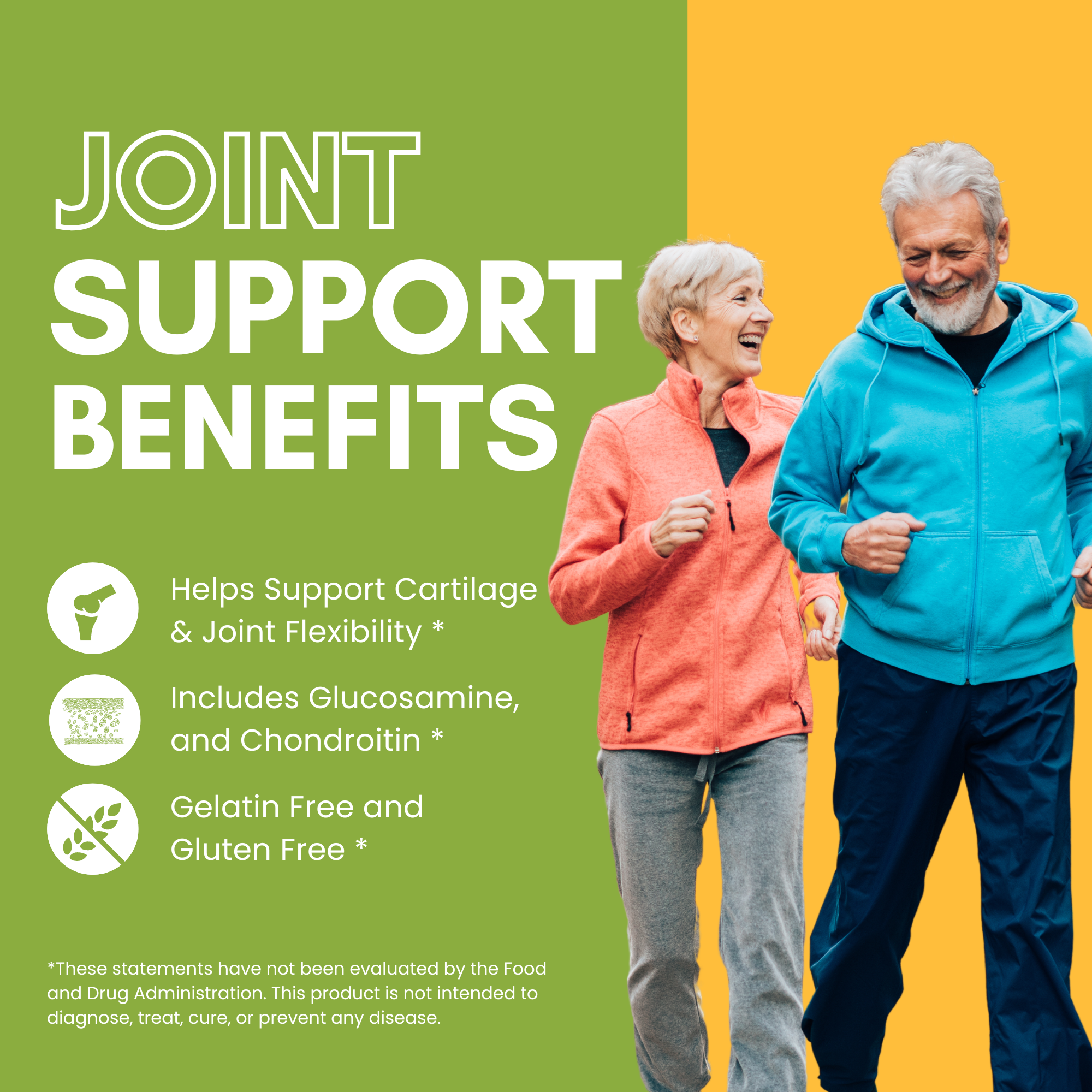 Halal Joint Support With Glucosamine + Turmeric + MSM Tablets (3-Pack)